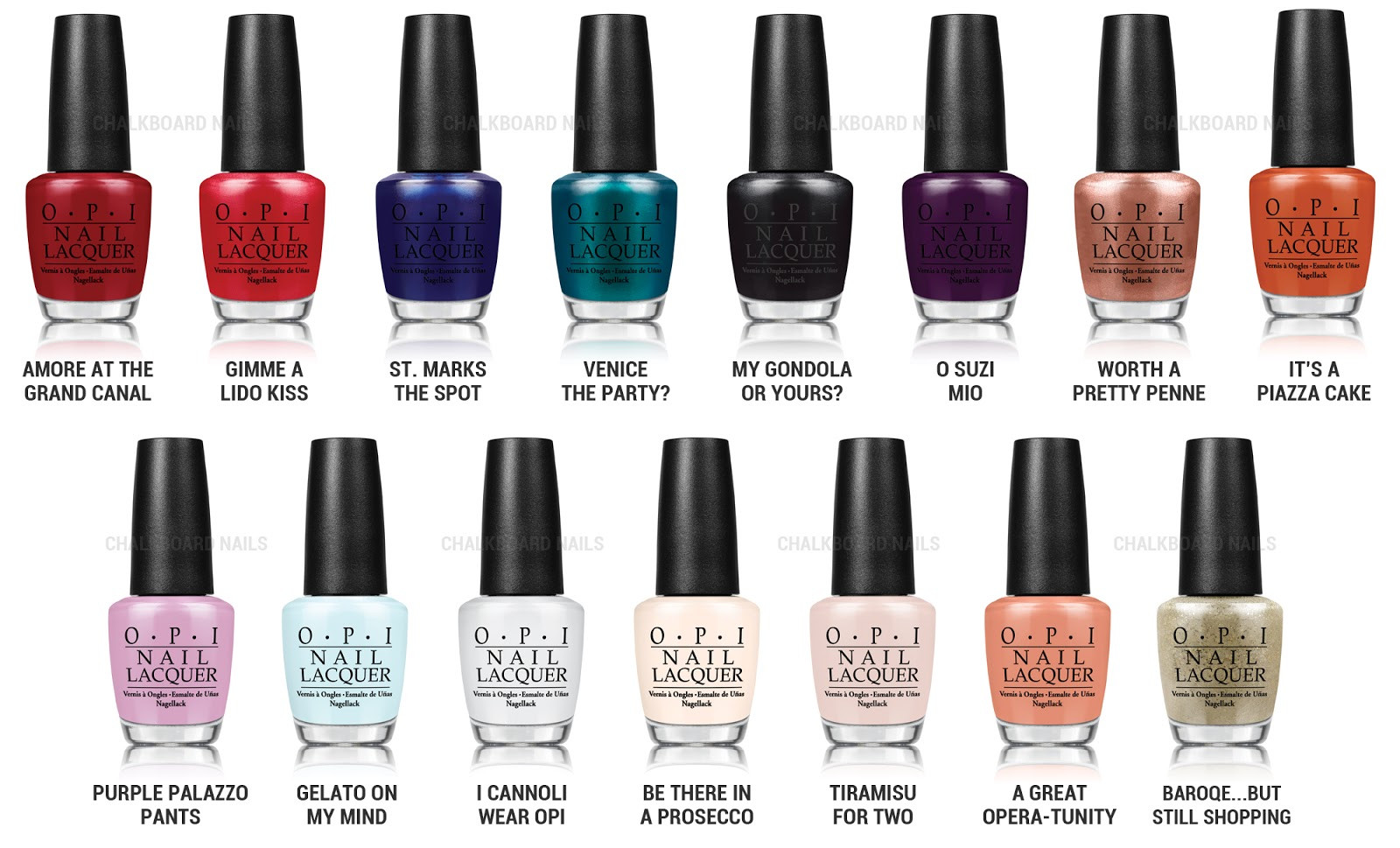 Opi Nail Colors Names
 Review Colors Shades OPI Venice Nail Polish Collection