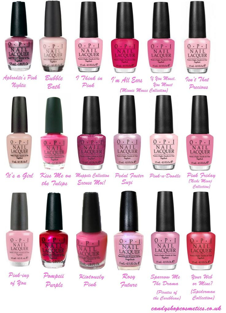 Opi Pink Nail Colors
 28 best O P I nail colour charts images on Pinterest