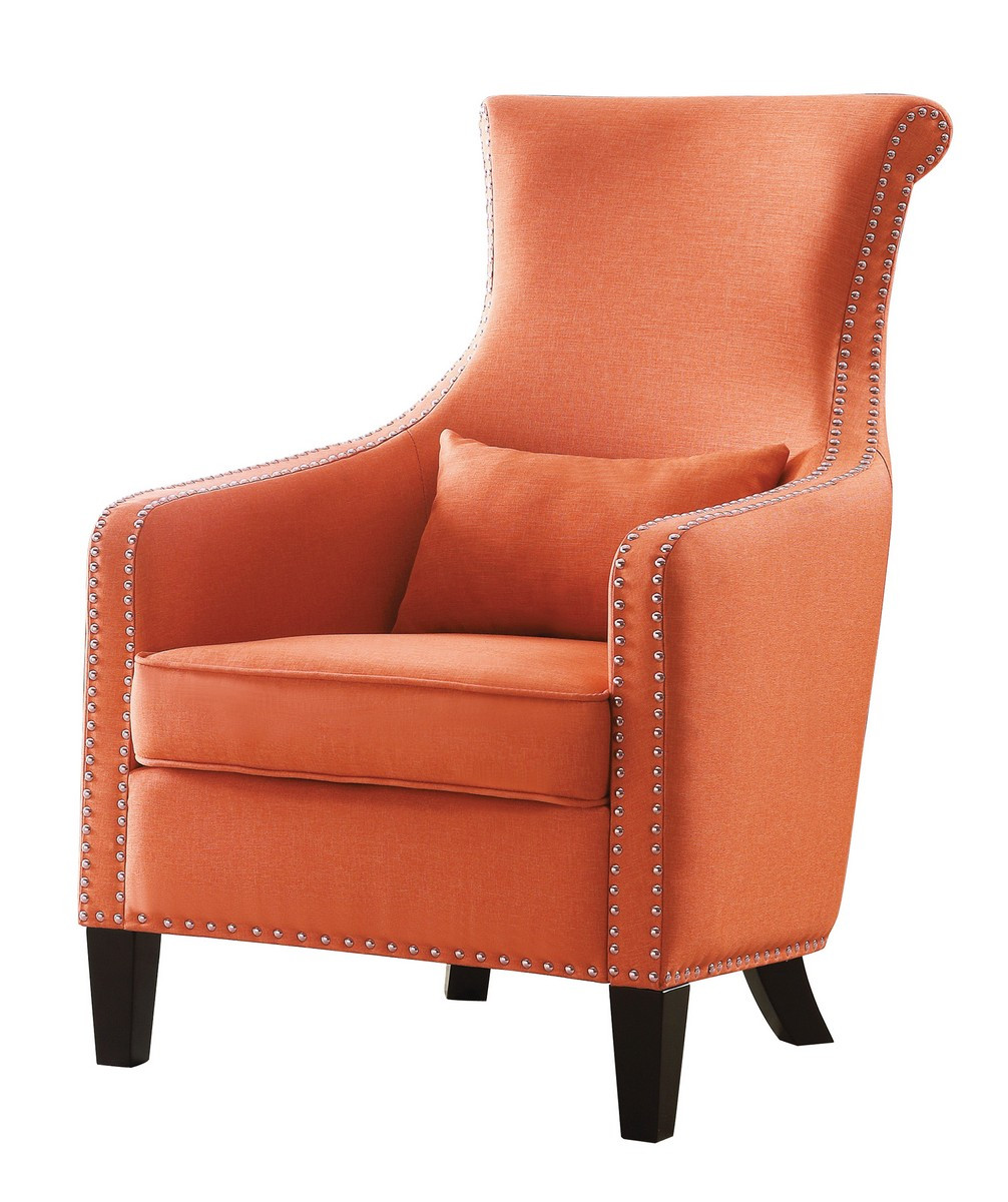 Orange Chair Living Room
 Homelegance Arles Accent Chair with 1 Kidney Pillow