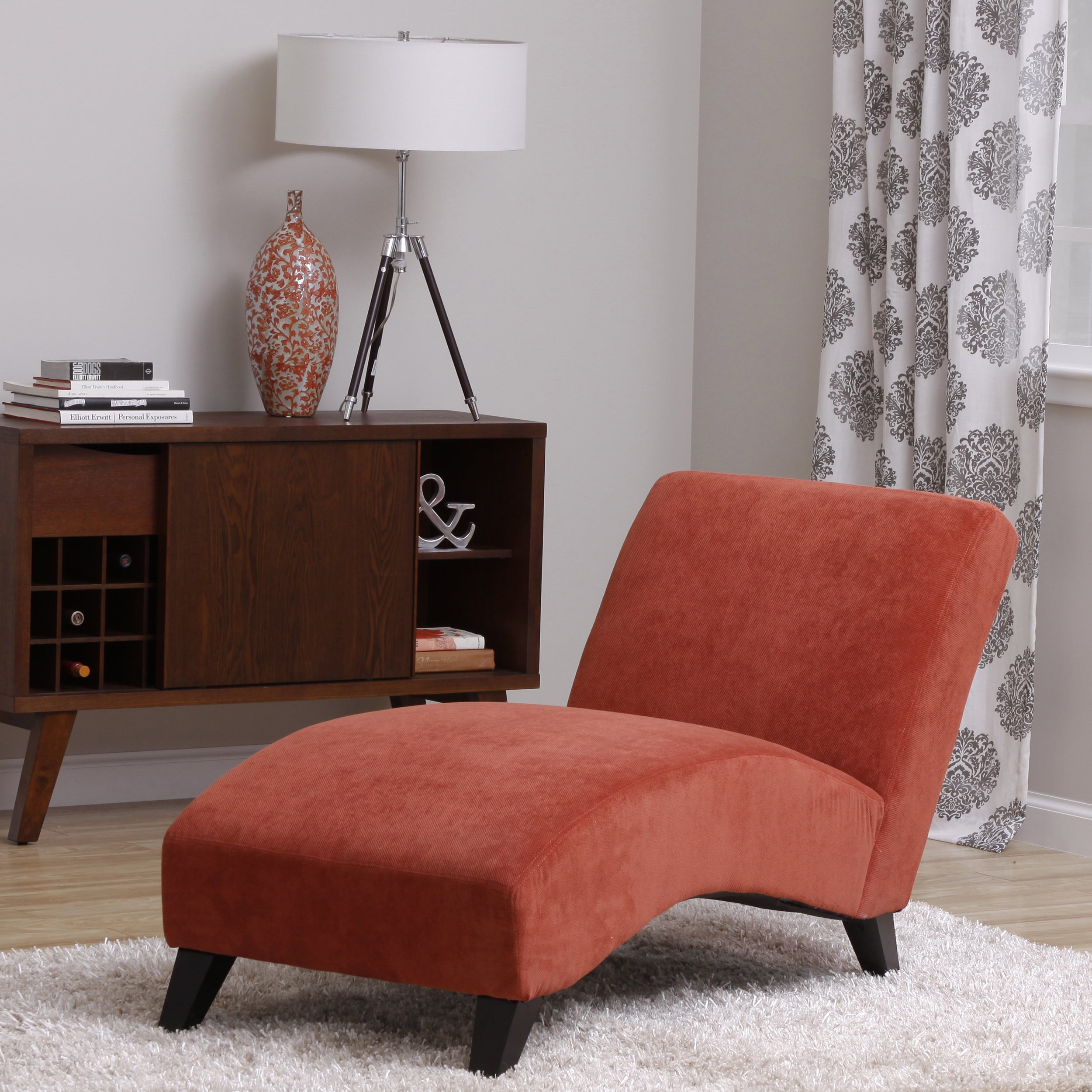 Orange Chair Living Room
 Bella Orange Paprika Chaise Overstock Shopping Great