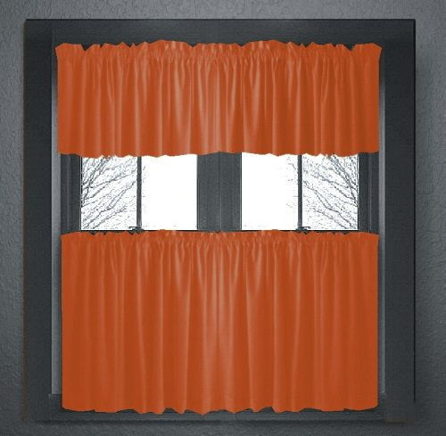 Orange Kitchen Curtains
 Solid Orange or Burnt Orange Window Curtains