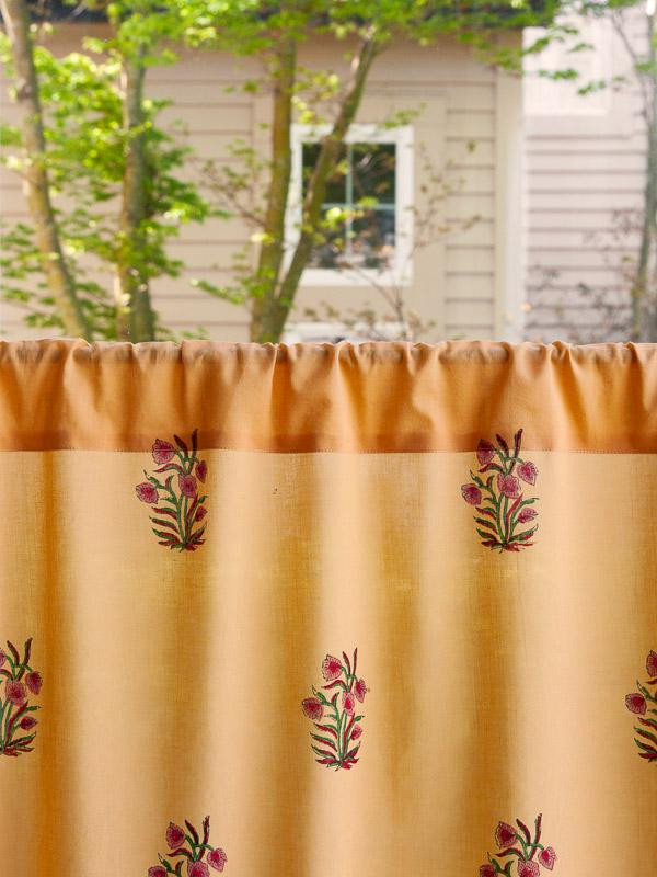 Orange Kitchen Curtains
 Orange kitchen curtain Floral Mango