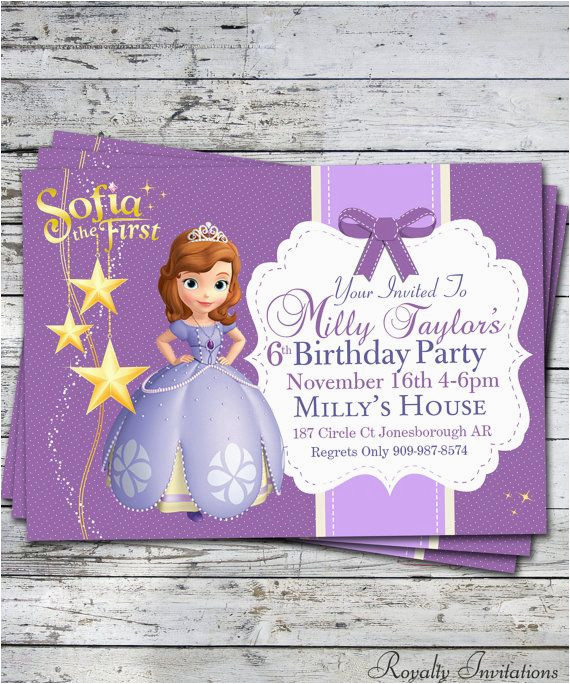 Order Birthday Invitations
 Order Birthday Invitations line Free sofia the First