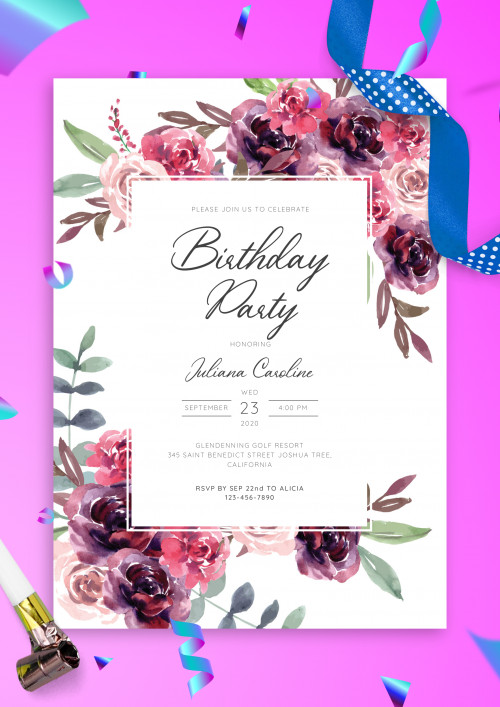 Order Birthday Invitations
 Women s Birthday Invitations Download PDF or Order printed