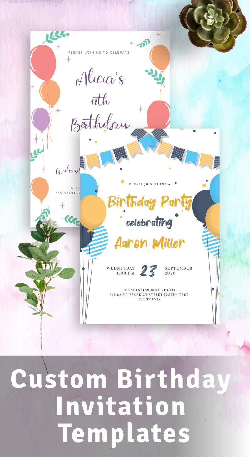 Order Birthday Invitations
 Birthday Invitation Templates Download or Order printed