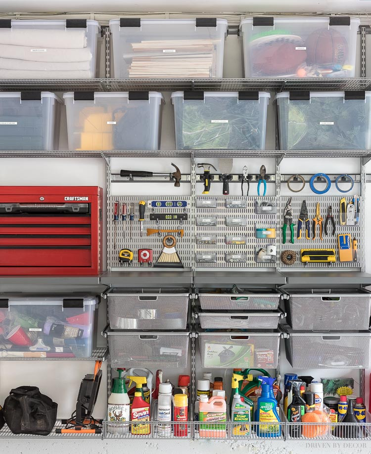 Organized Garage Ideas
 Garage Organization Tackling Our Crazy Mess with Elfa