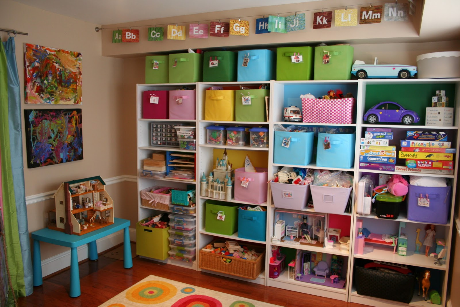 Organizing Kids Room
 Pink and Green Mama Kid Friendly Spaces and Toy Storage