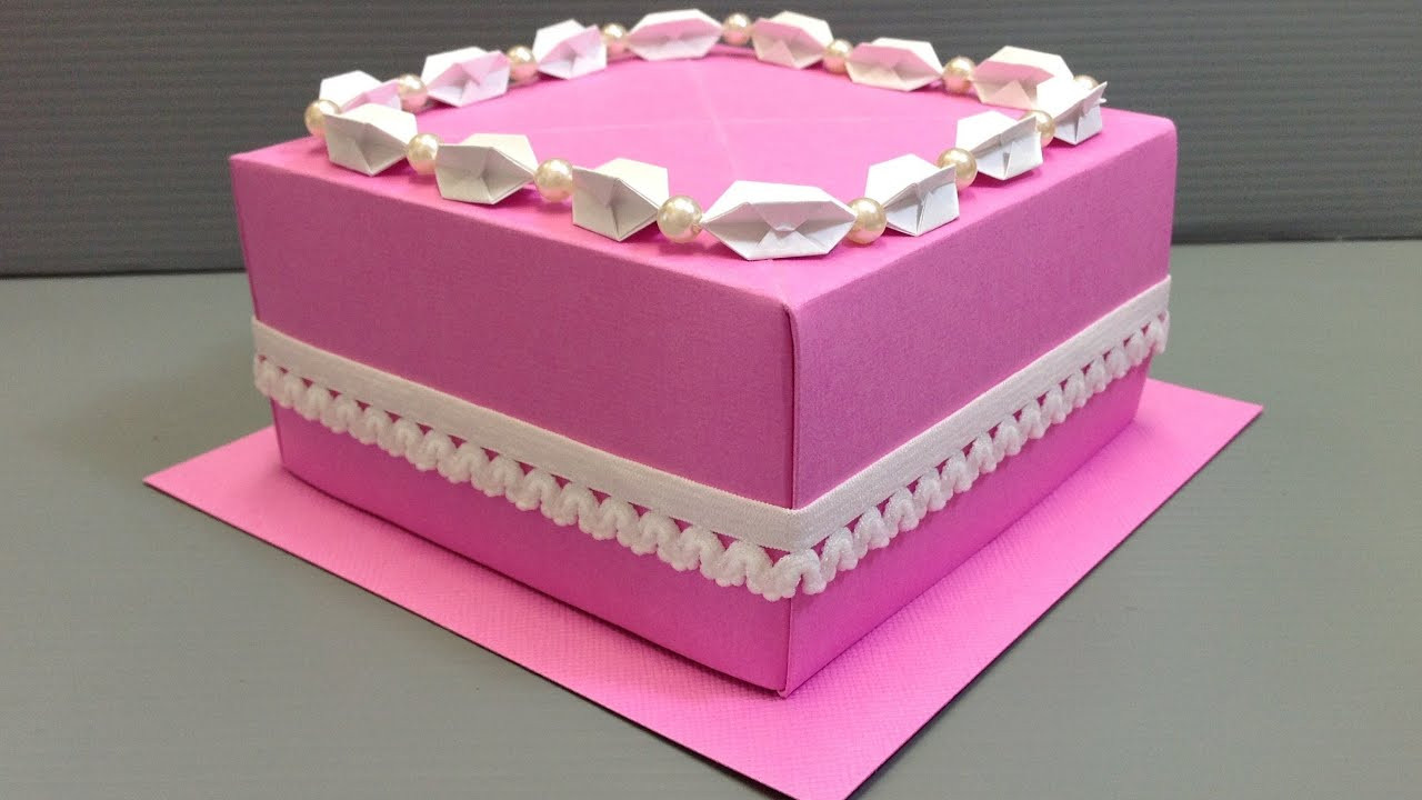 Origami Birthday Cake
 Origami Wedding Birthday Cake Display Gift Box