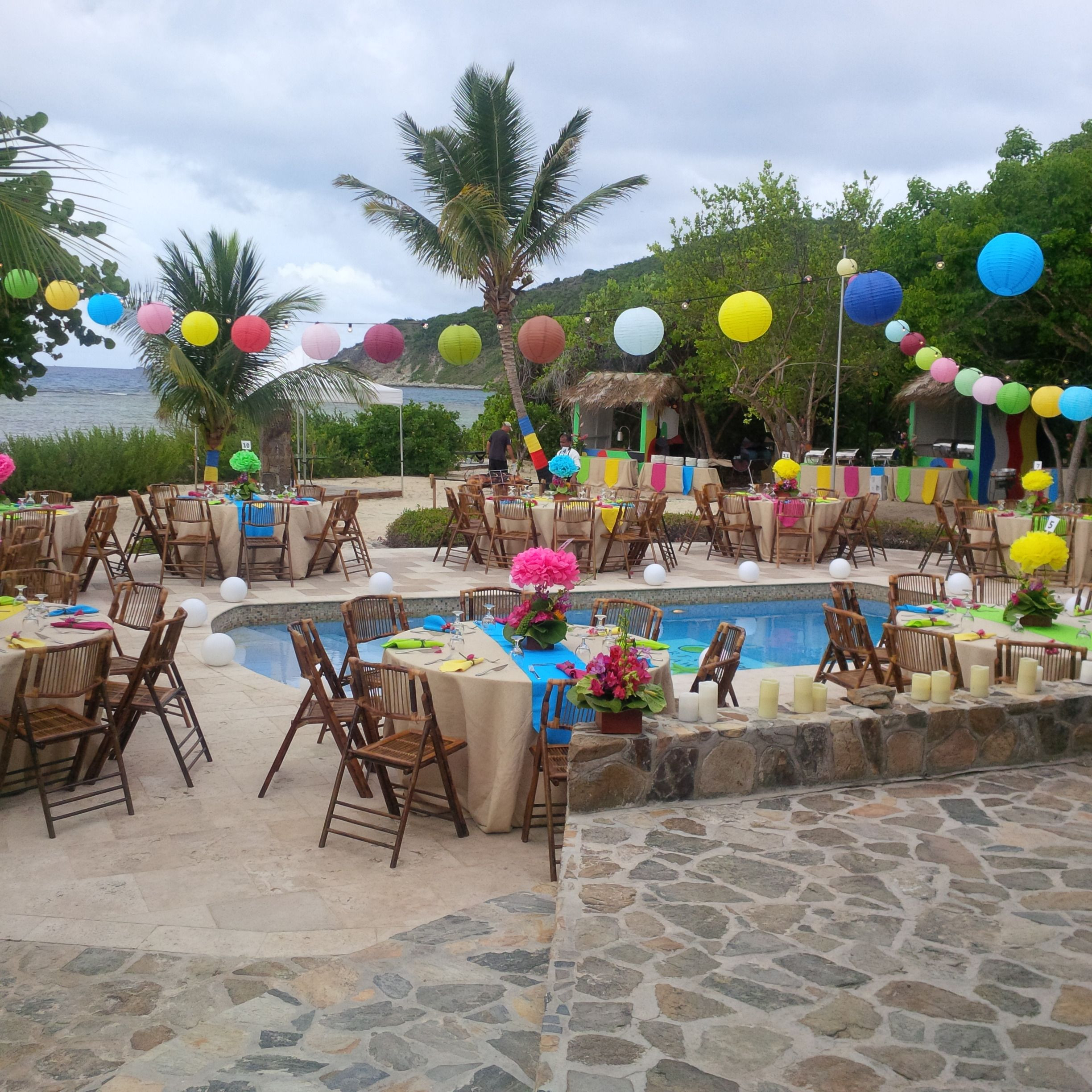 Outdoor Beach Party Ideas
 outdoor beach party on Scrub Island Resort British Virgin