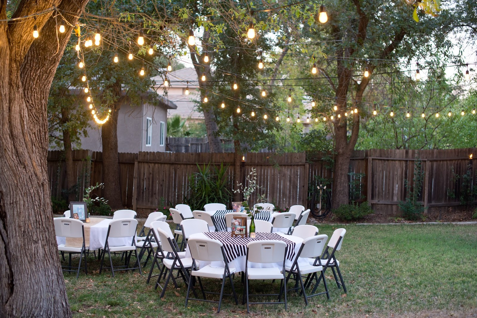 Outdoor Birthday Decorations
 Domestic Fashionista Backyard Birthday Party For the Guy