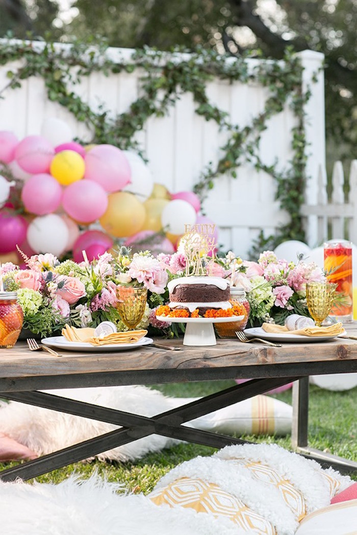 Outdoor Birthday Party
 Kara s Party Ideas Outdoor Garden Gluten Free Birthday