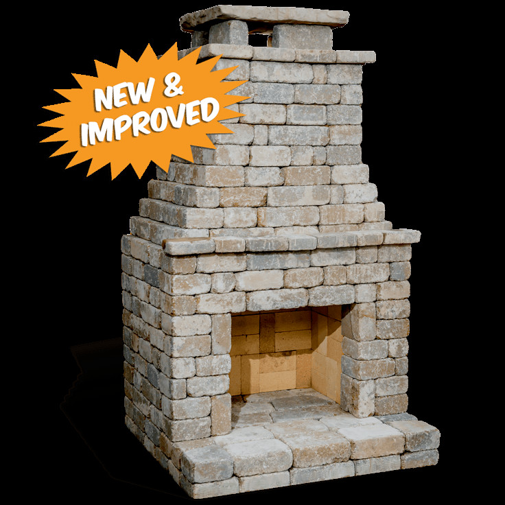 Outdoor Fireplace DIY
 DIY Outdoor Fireplace Kit "Fremont" makes hardscaping