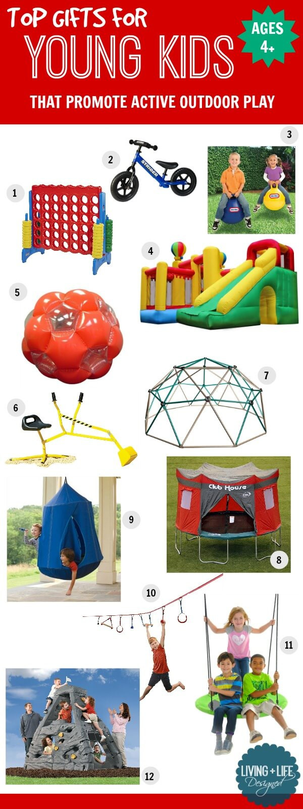 Outdoor Gifts For Kids
 Gift Ideas for Young Kids Ages 4 That Promote Active