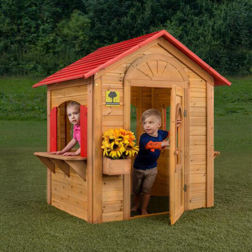 Outdoor Kids Playhouse
 Creative Cedar Designs Sunnybrook Lane Playhouse 9300B