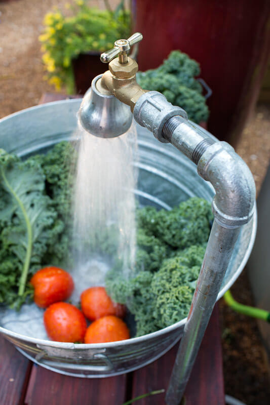 Outdoor Kitchen Faucet
 How to Build an Outdoor Sink Bonnie Plants