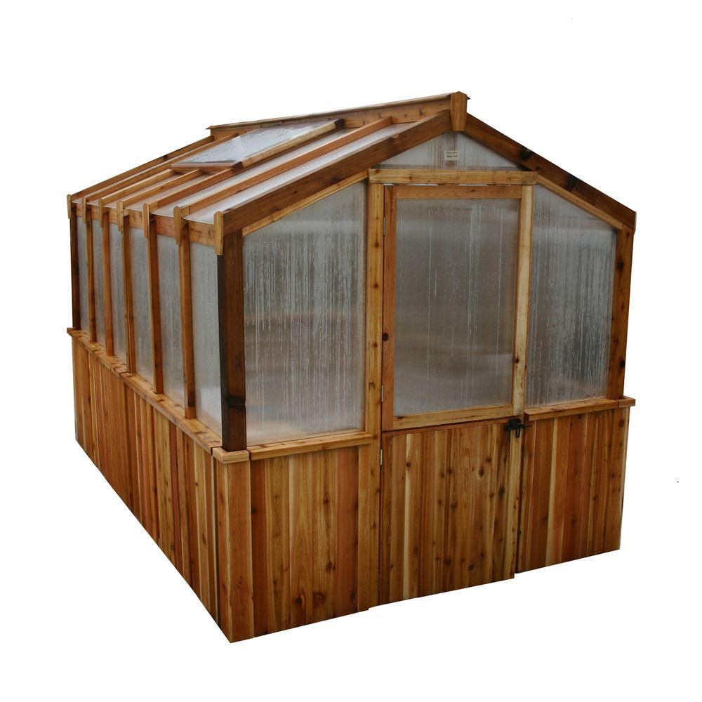 Outdoor Kitchen Kits Home Depot
 Outdoor Living Today Cedar 8 ft x 12 ft Greenhouse Kit
