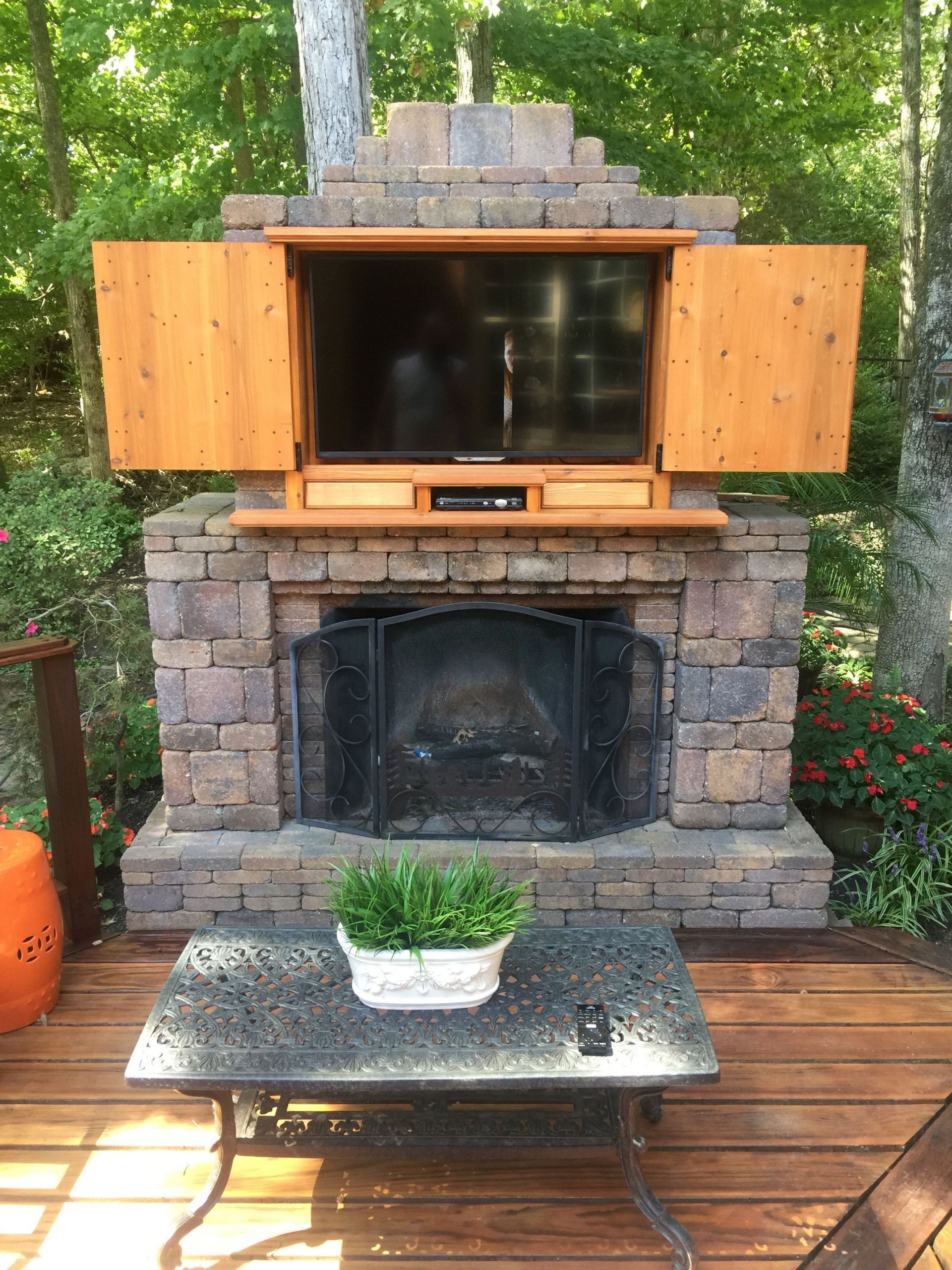 Outdoor Kitchen Kits Home Depot
 Home Depot Fireplace Kit upgrade