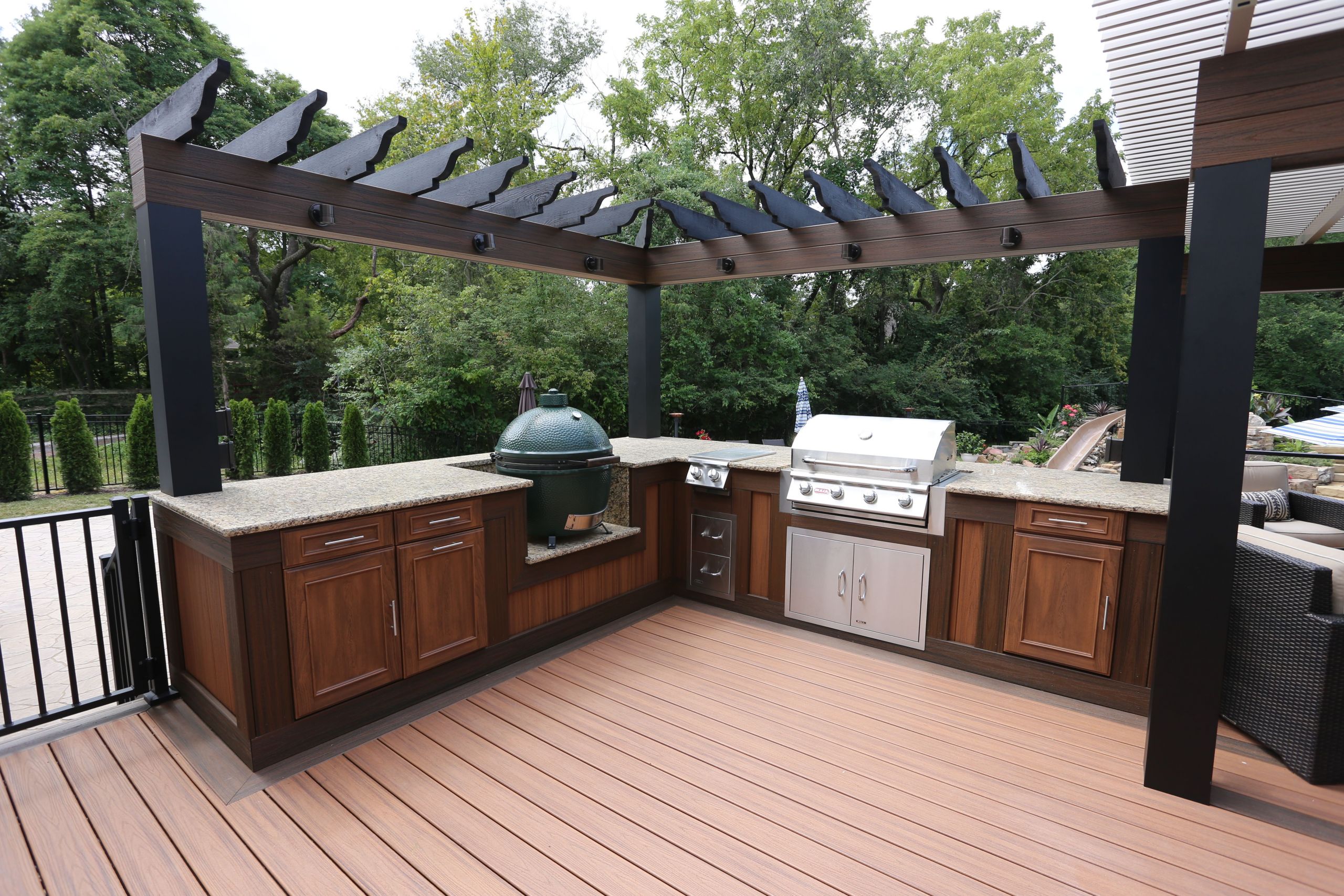 Outdoor Kitchen On Deck
 posite deck with outdoor kitchen in St Louis MO
