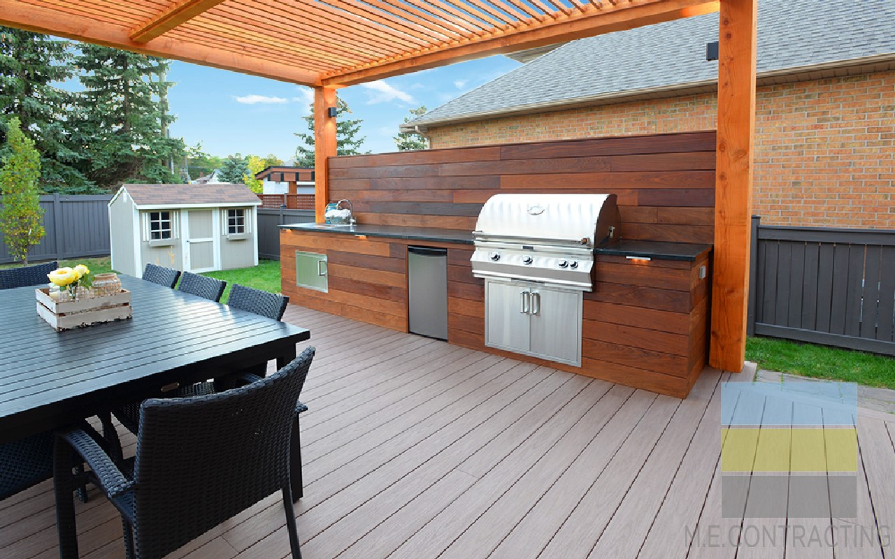 Outdoor Kitchen On Deck
 posite Deck & Pergolas with Outdoor Kitchen Latest