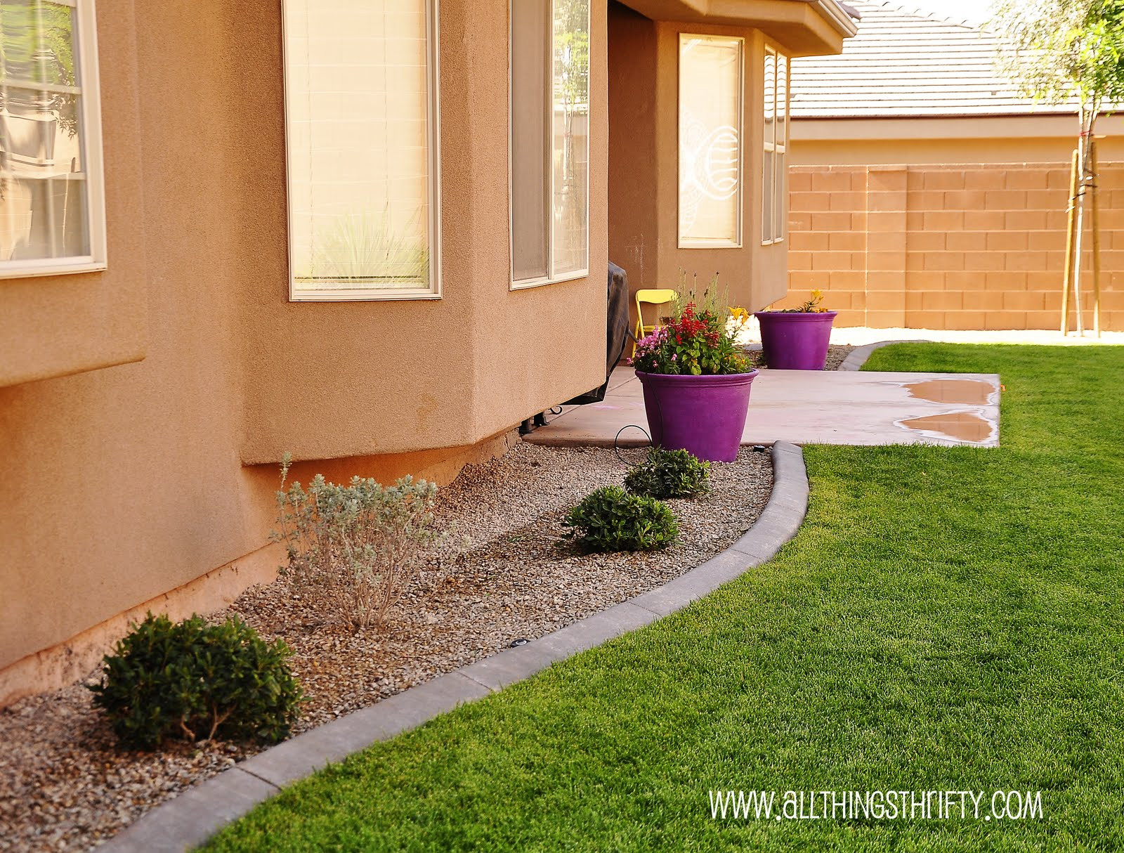 Outdoor Landscape Around House
 Backyard design finishing the details