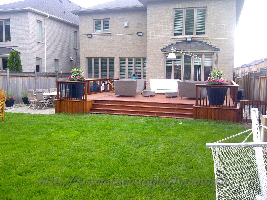 Outdoor Landscape Deck
 2 decks with interlock and landscaping design Toronto