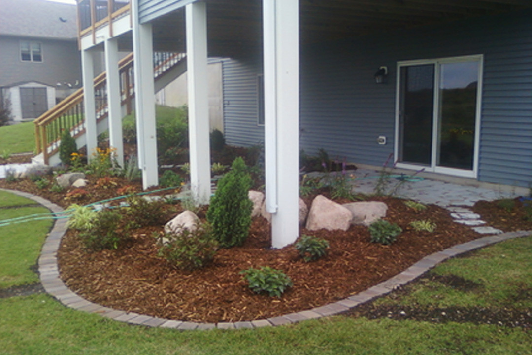 Outdoor Landscape Deck
 Under Deck Perennial Garden RockSolidLandscape