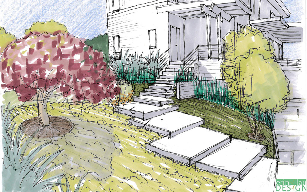 Outdoor Landscape Drawing
 garden drawing