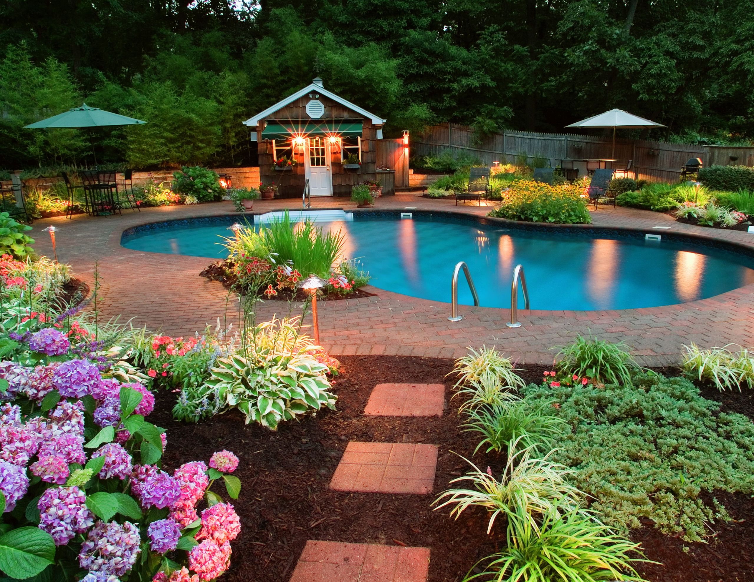 Outdoor Landscape Pool
 Backyard Pool Landscaping Ideas