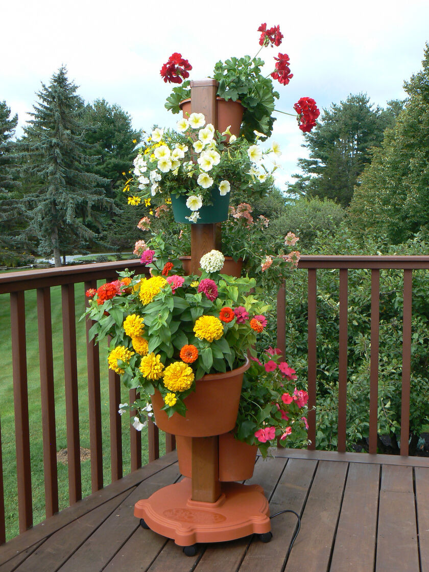 Outdoor Landscape Pots
 Vertical Herb Garden Flower Pot Tower