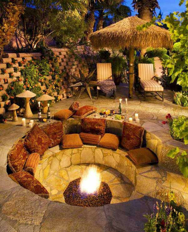 Outdoor Landscape Sitting 23 Simply Impressive Sunken Sitting Areas For a