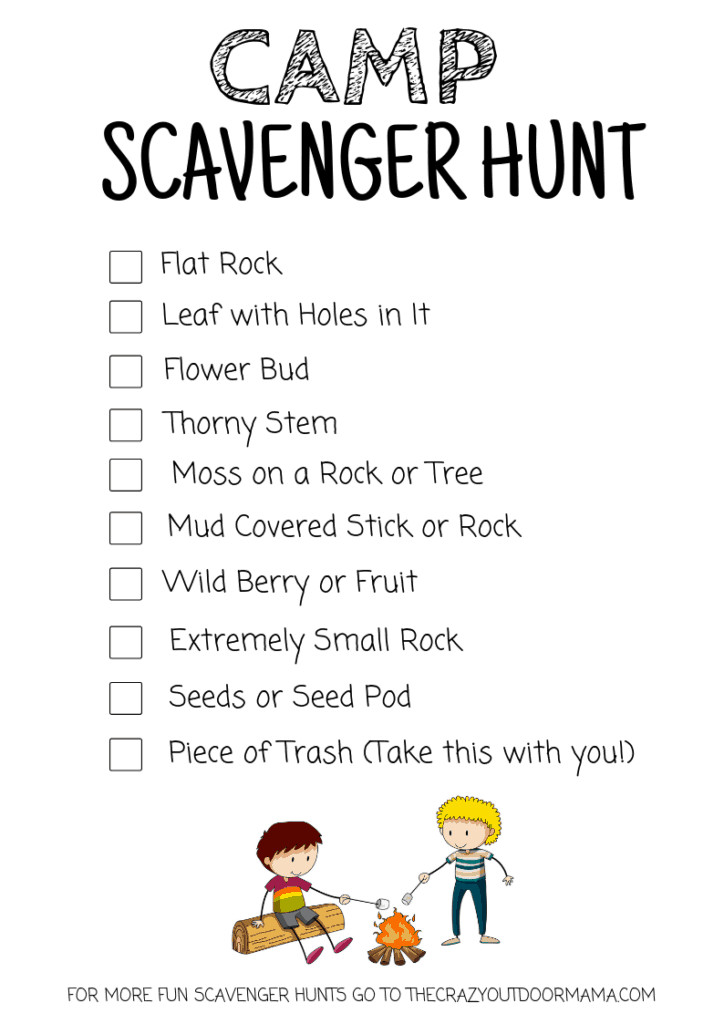 Outdoor Scavenger Hunt For Kids
 11 Easy Camping Activities and Ideas for Kids that are