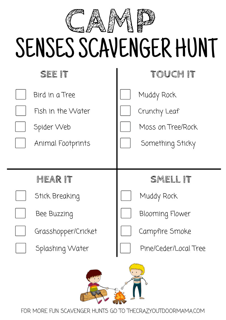 Outdoor Scavenger Hunt For Kids
 5 UNIQUE free Camping Scavenger Hunts For the Best