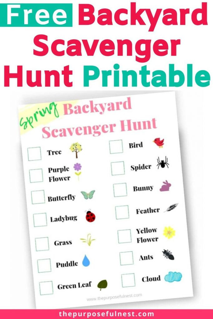 Outdoor Scavenger Hunt For Kids
 Free Printable Spring Scavenger Hunt For Kids