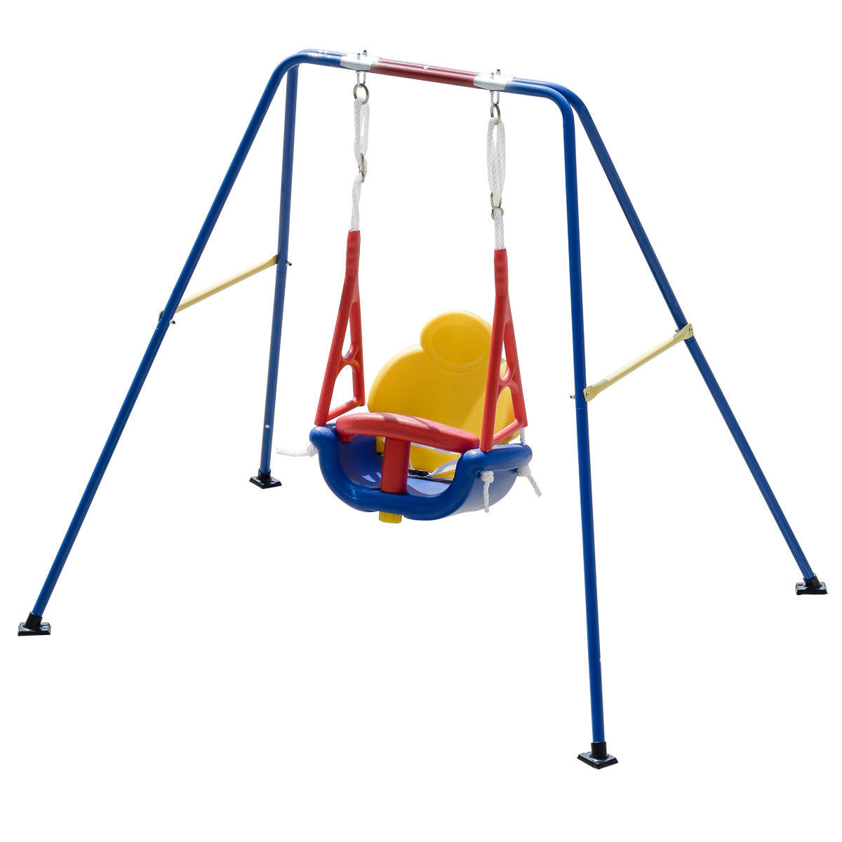 Outdoor Swing Kids
 Costway Costway A Frame Kids 3 in 1 Toddler Swing Set Fun