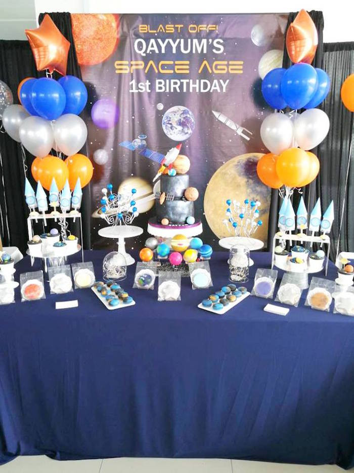 Outer Space Birthday Party
 Kara s Party Ideas Outer Space Birthday Party