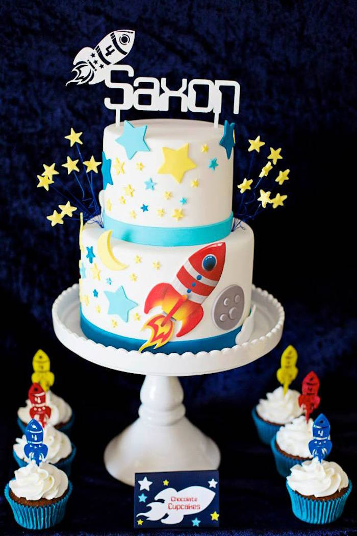 Outer Space Birthday Party
 Kara s Party Ideas Rocket Ship Space Themed Birthday Party