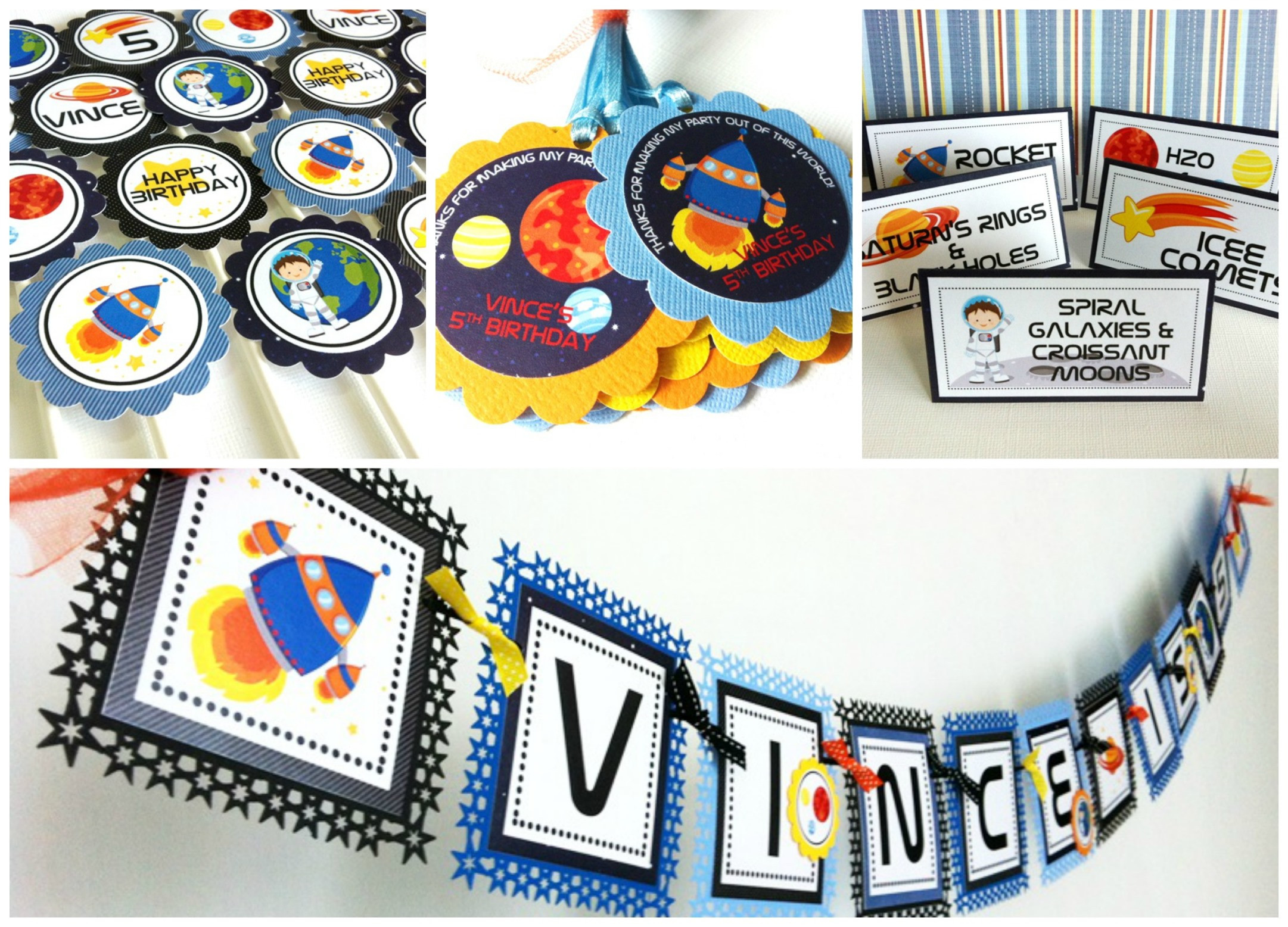 Outer Space Birthday Party
 Outer Space Centerpieces for Kids Birthday