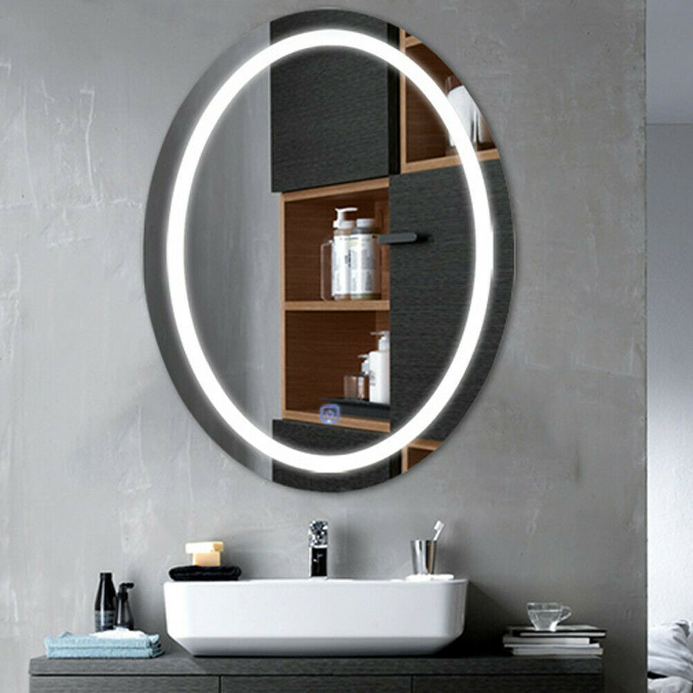 Oval Bathroom Vanity Mirrors
 Oval LED Bathroom Wall Mount Mirror Illuminated Light