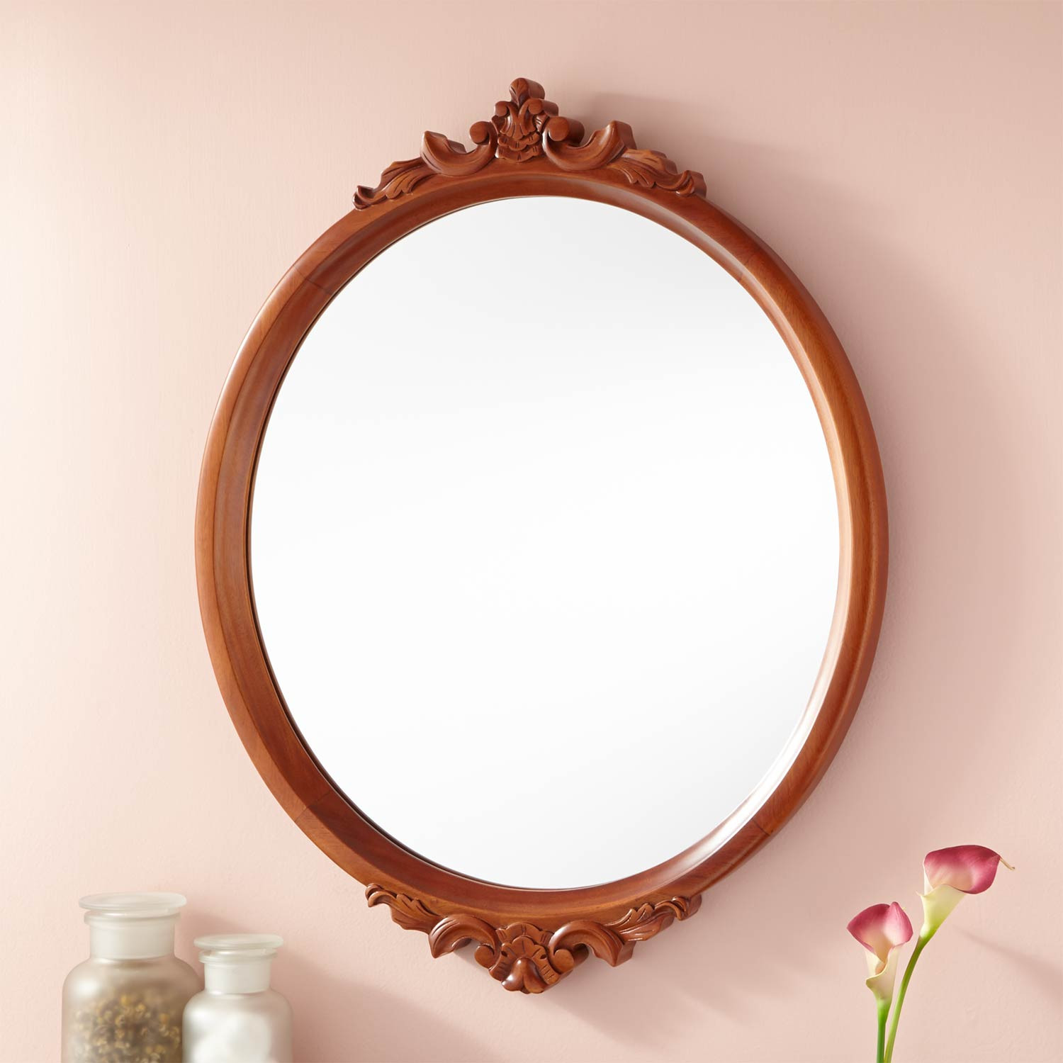 Oval Bathroom Vanity Mirrors
 Signature Hardware 22" Haddington Oval Vanity Mirror