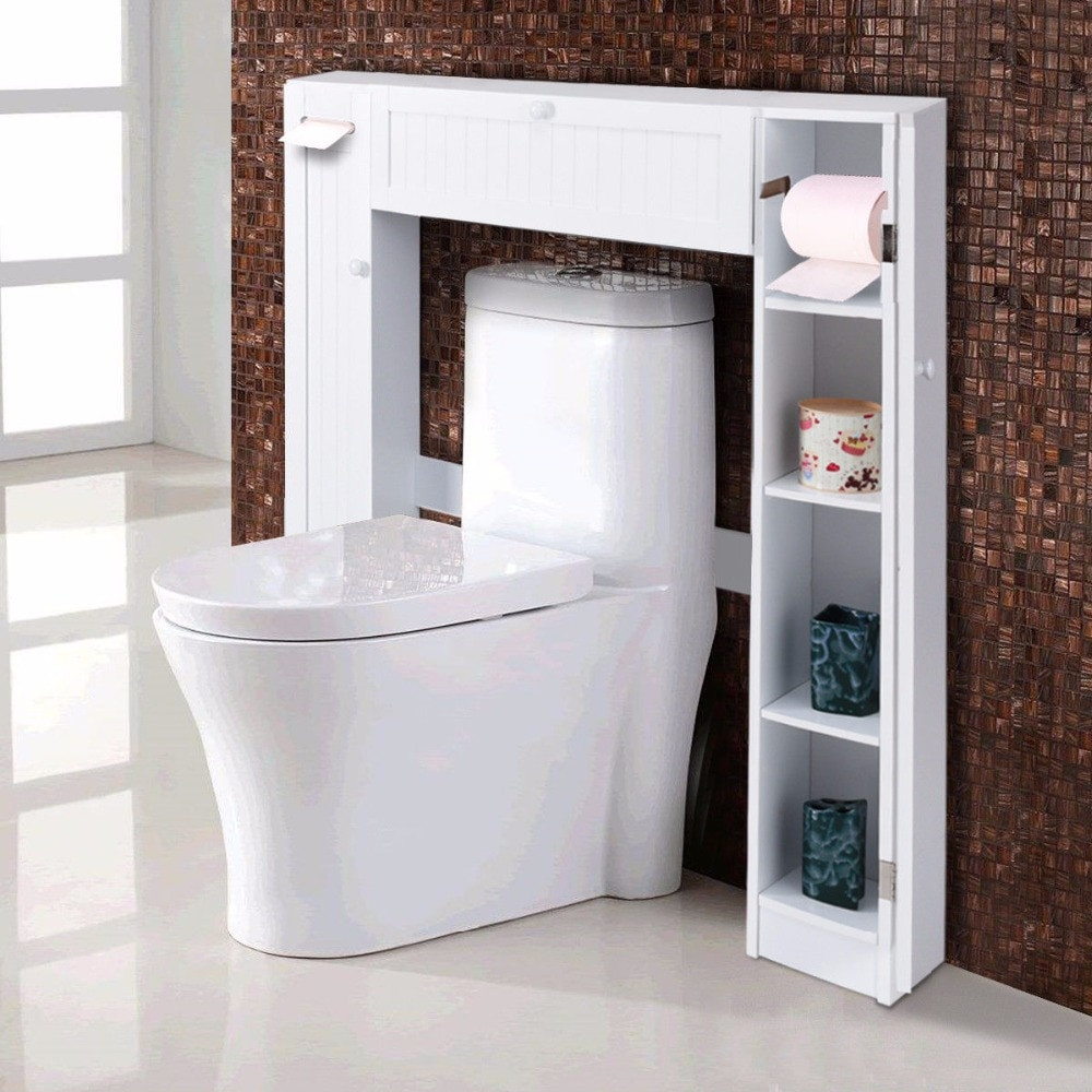 Over The Bathroom Storage
 Giantex Wooden White Shelf Over The Toilet Storage Cabinet