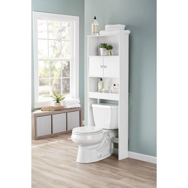 Over The Bathroom Storage
 Mainstays Bathroom Storage over the Toilet Space Saver