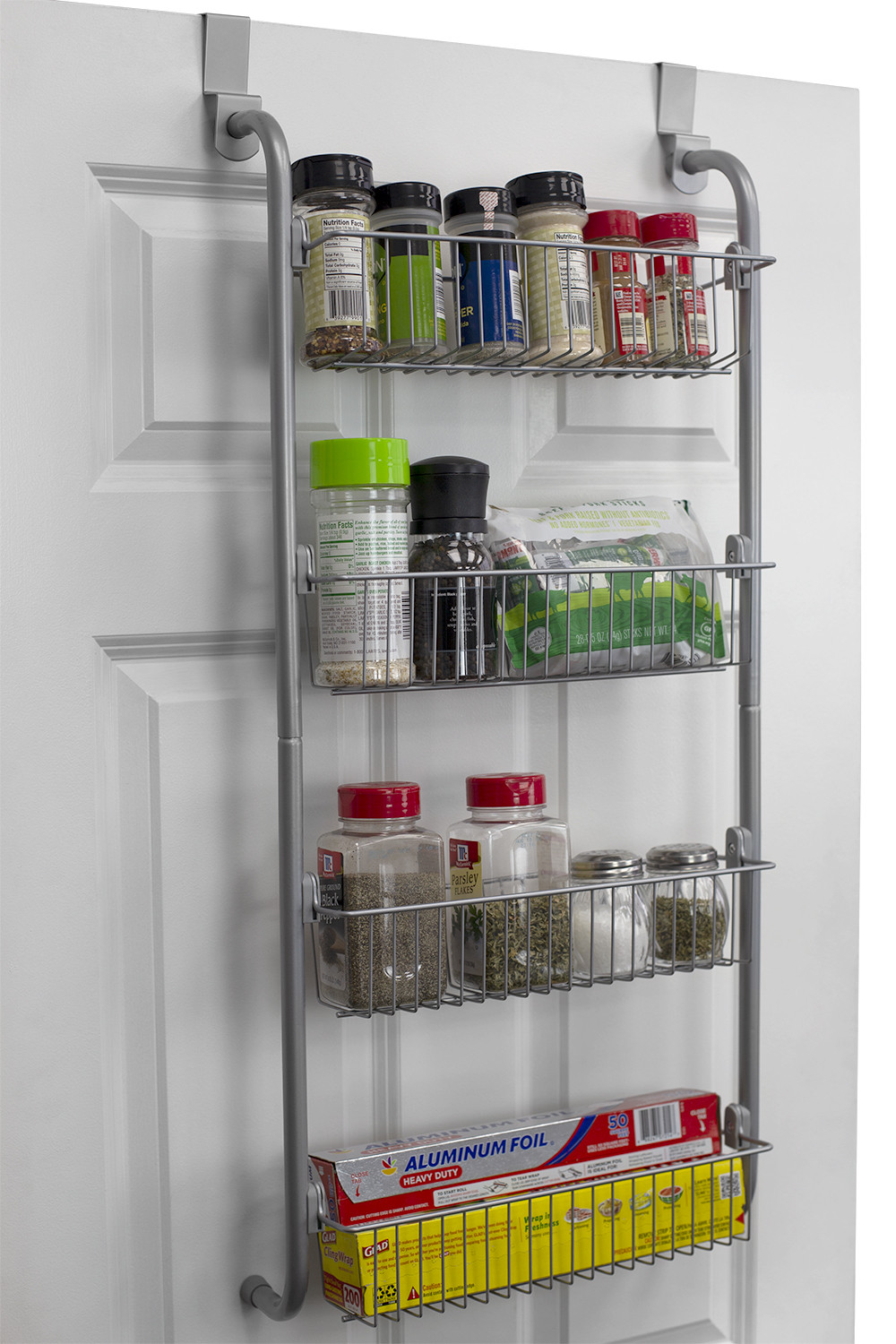 Over The Door Kitchen Organizer
 Heavy Duty 4 Tier Over the Door Metal Pantry Organizer