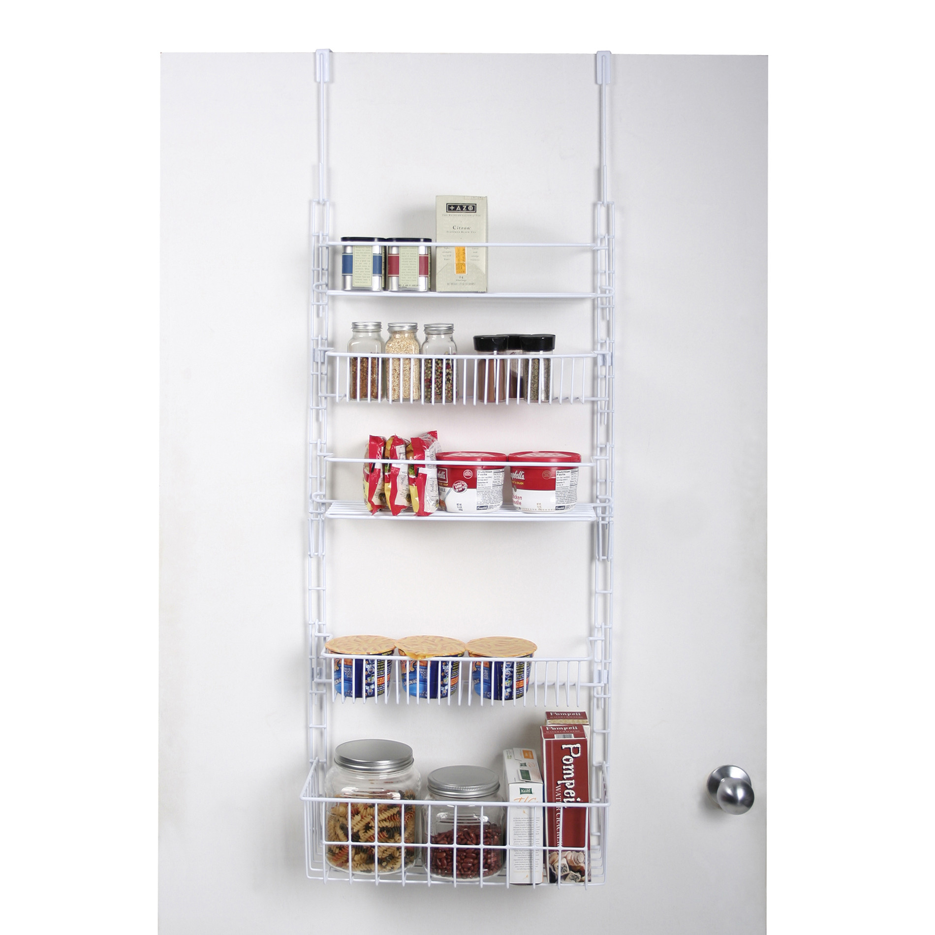 Over The Door Kitchen Organizer
 Essential Home Over The Door Pantry Organizer White