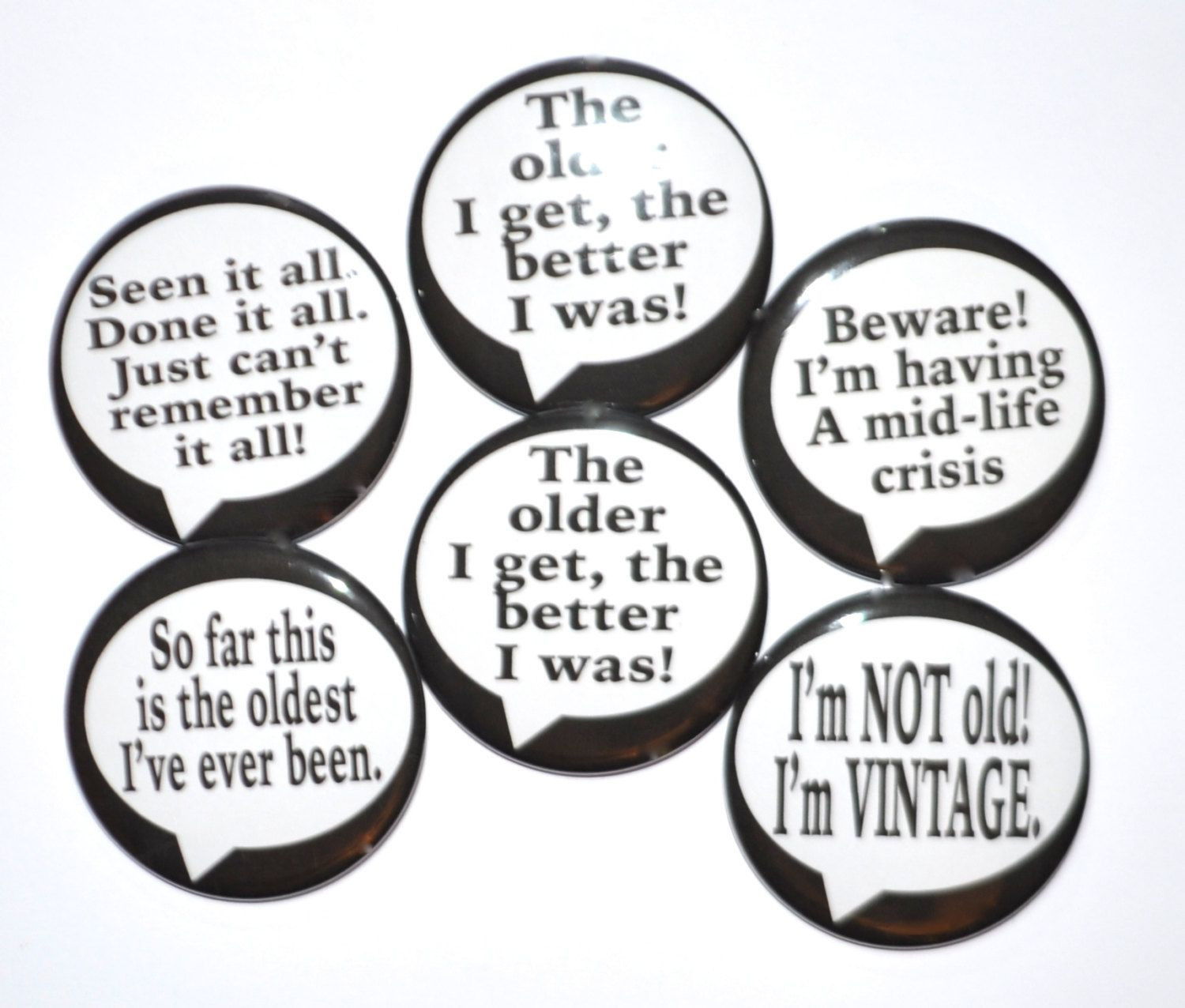 Over The Hill Birthday Quotes
 Over The Hill birthday buttons Birthday Party idea Happy