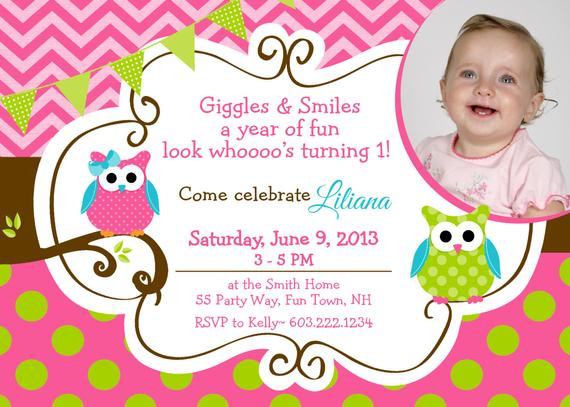 Owl 1st Birthday Invitations
 Owl Birthday Invitation First Birthday Owl Party Invitation