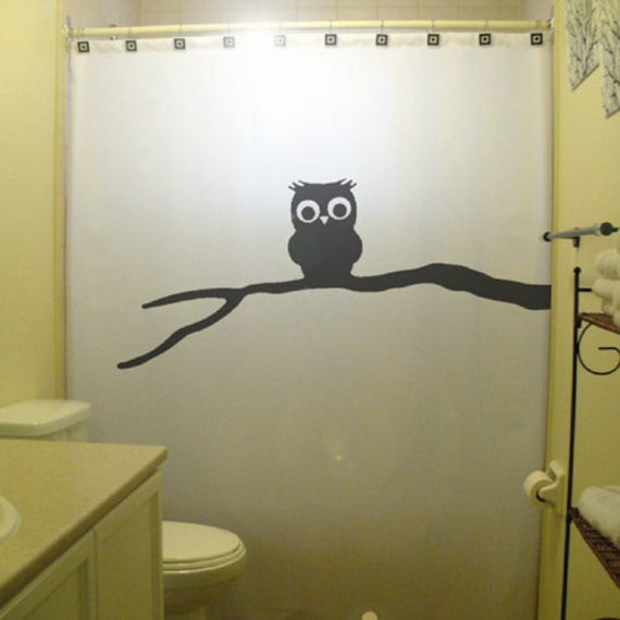 Owl Bathroom Decor
 baby owl shower curtain cute kids bathroom decor