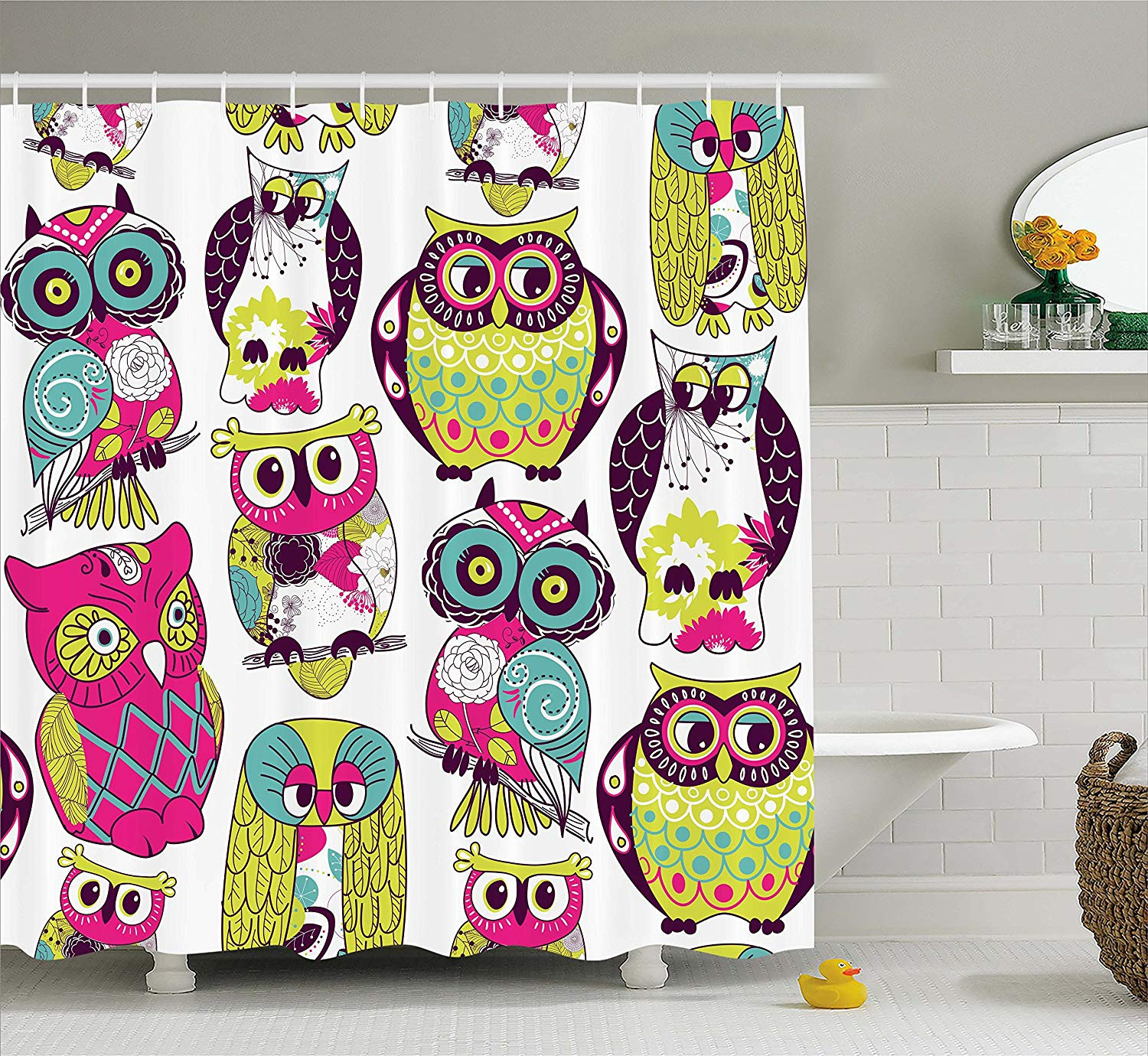 Owl Bathroom Decor
 Kids Bathroom Shower Curtain Owl Decor Owls Eyes with