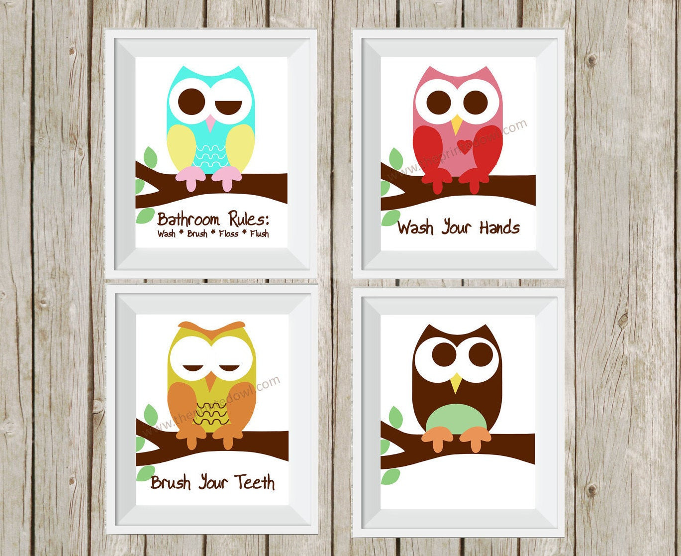 Owl Bathroom Decor
 owl bathroom decor kid s bathroom art bathroom rules