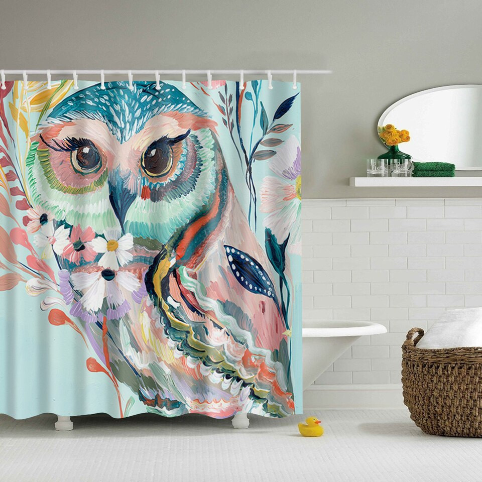 Owl Bathroom Decor
 Svetanya owl Print Shower Curtains Bath Products Bathroom