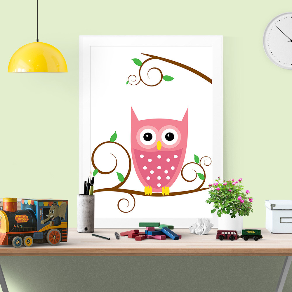 Owl Kids Decor
 Cute owl poster ideal for babies and kids room decor